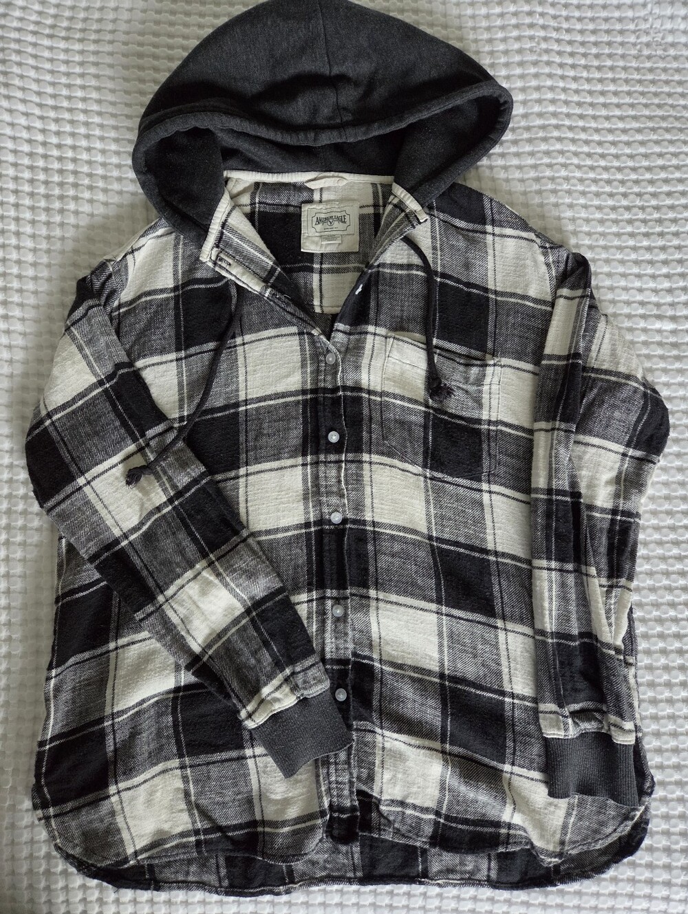 American Eagle Hooded Flannel